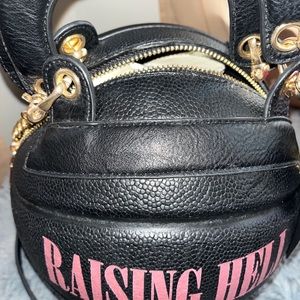 Black basketball handbag